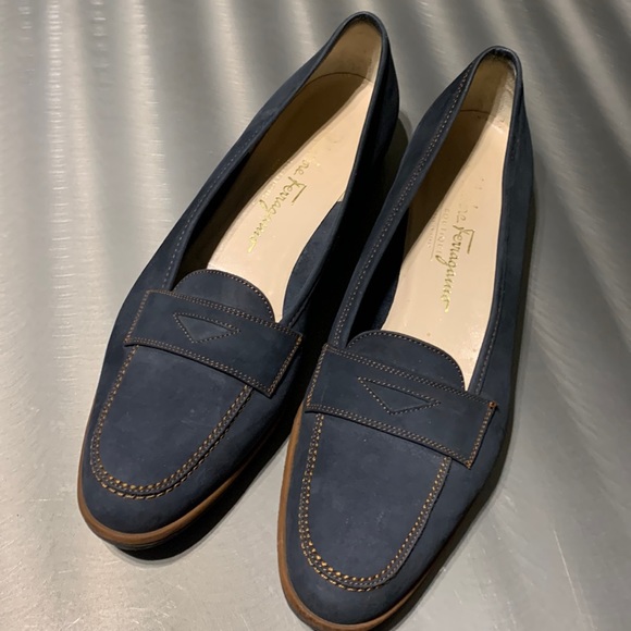 Salvatore Ferragamo Nubuck Loafers Size 9 - Picture 2 of 9
